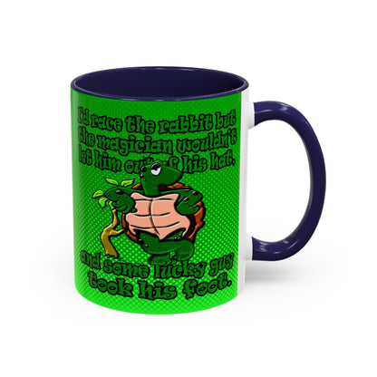 turtle race - Accent Mug (logo green)