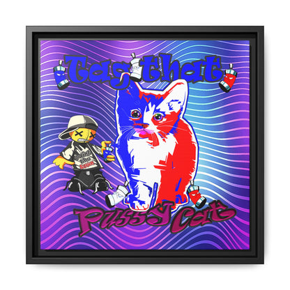 tag that - framed canvas art (purple wave)
