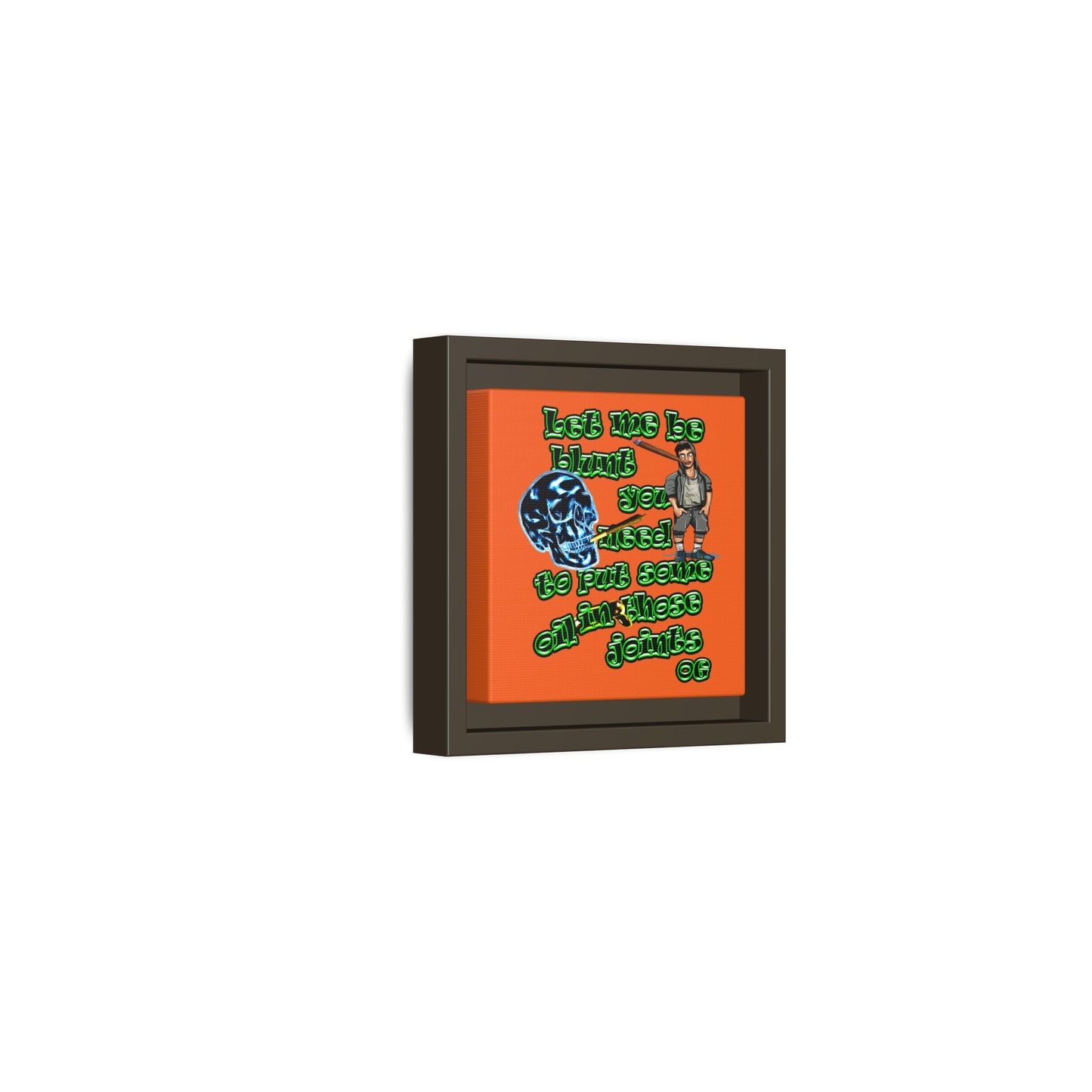 og - framed canvas art (orange)
