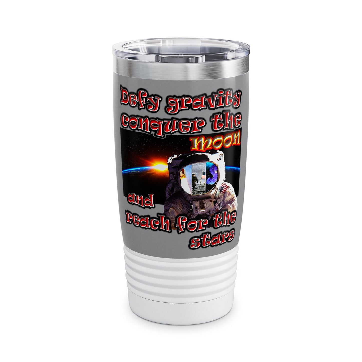 defy conquer reach - Ringneck Tumbler, 20oz (grey)