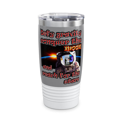defy conquer reach - Ringneck Tumbler, 20oz (grey)