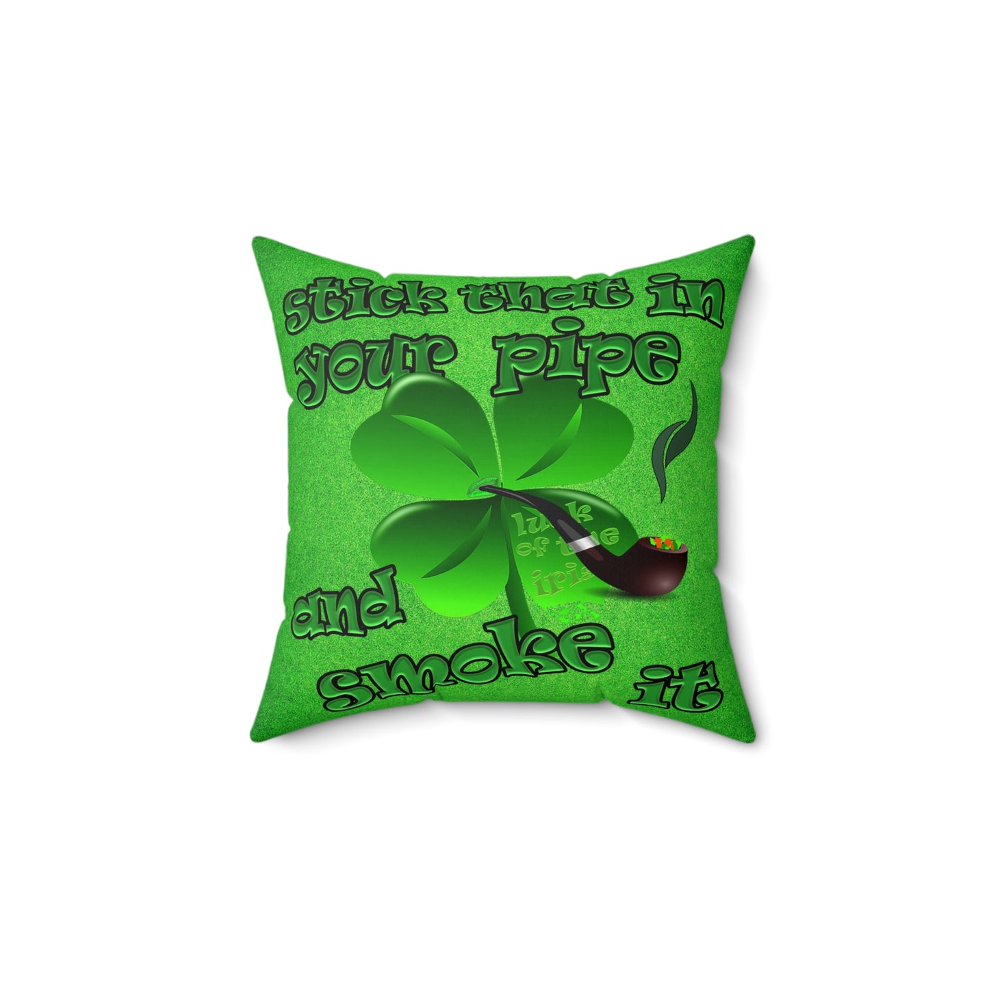 celtics logo - Spun Polyester Square Pillow - (green turf)
