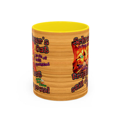 schrodinger's cat - Accent Mug (butterscotch wood finish)