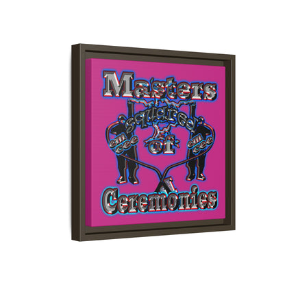 em cee squared - framed canvas art (pink)