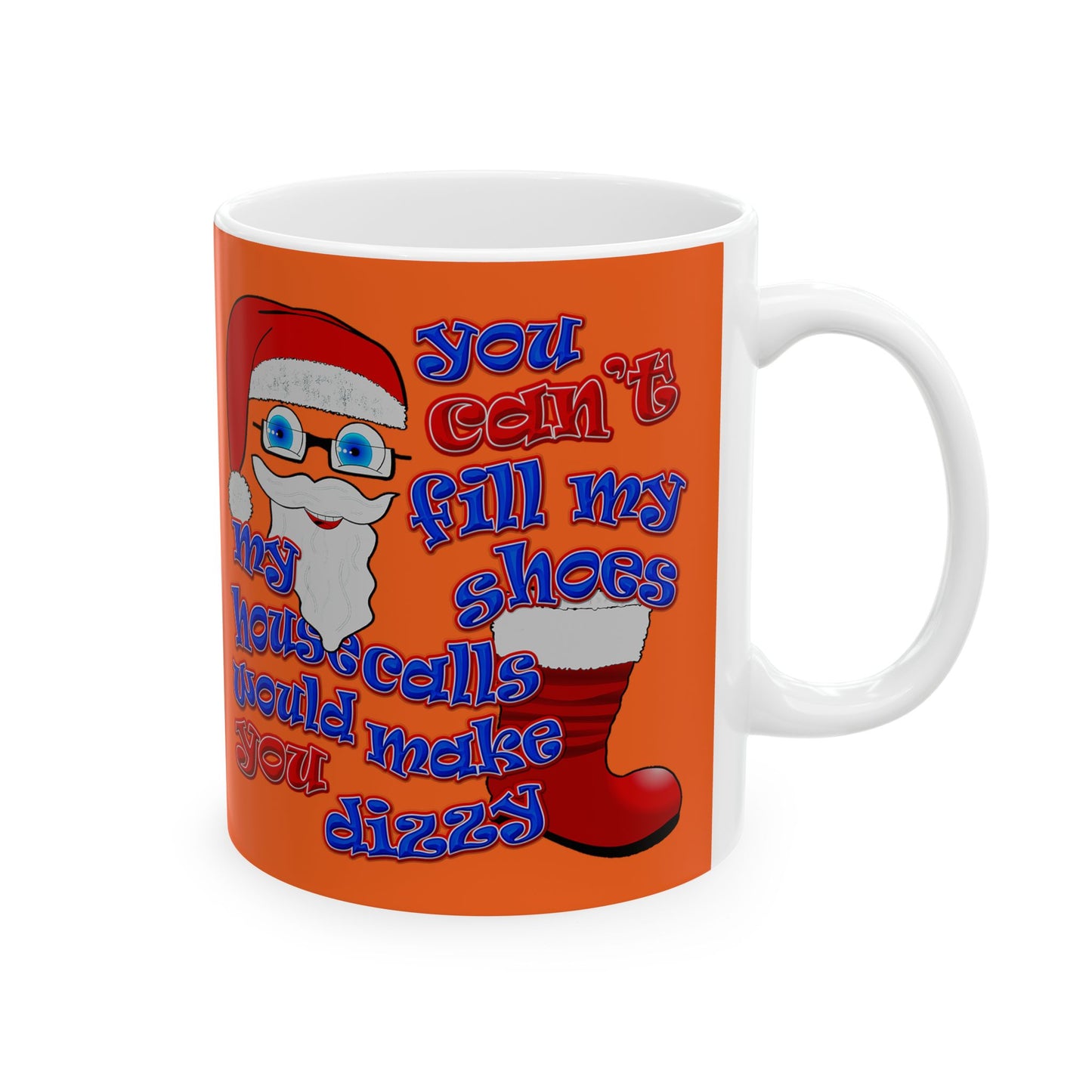 santa's shoes - White Mug (orange)
