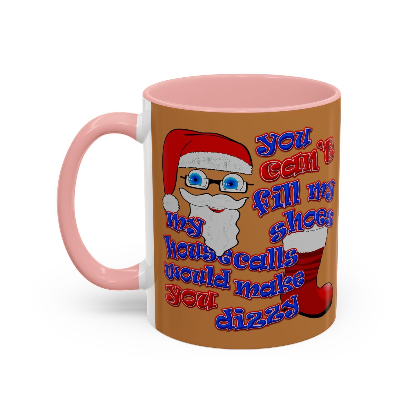 santa's shoes - Accent Mug (light brown)