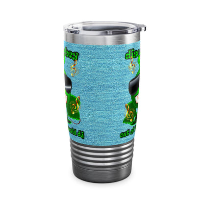 disc jockey - Ringneck Tumbler, 20oz (faded blue)