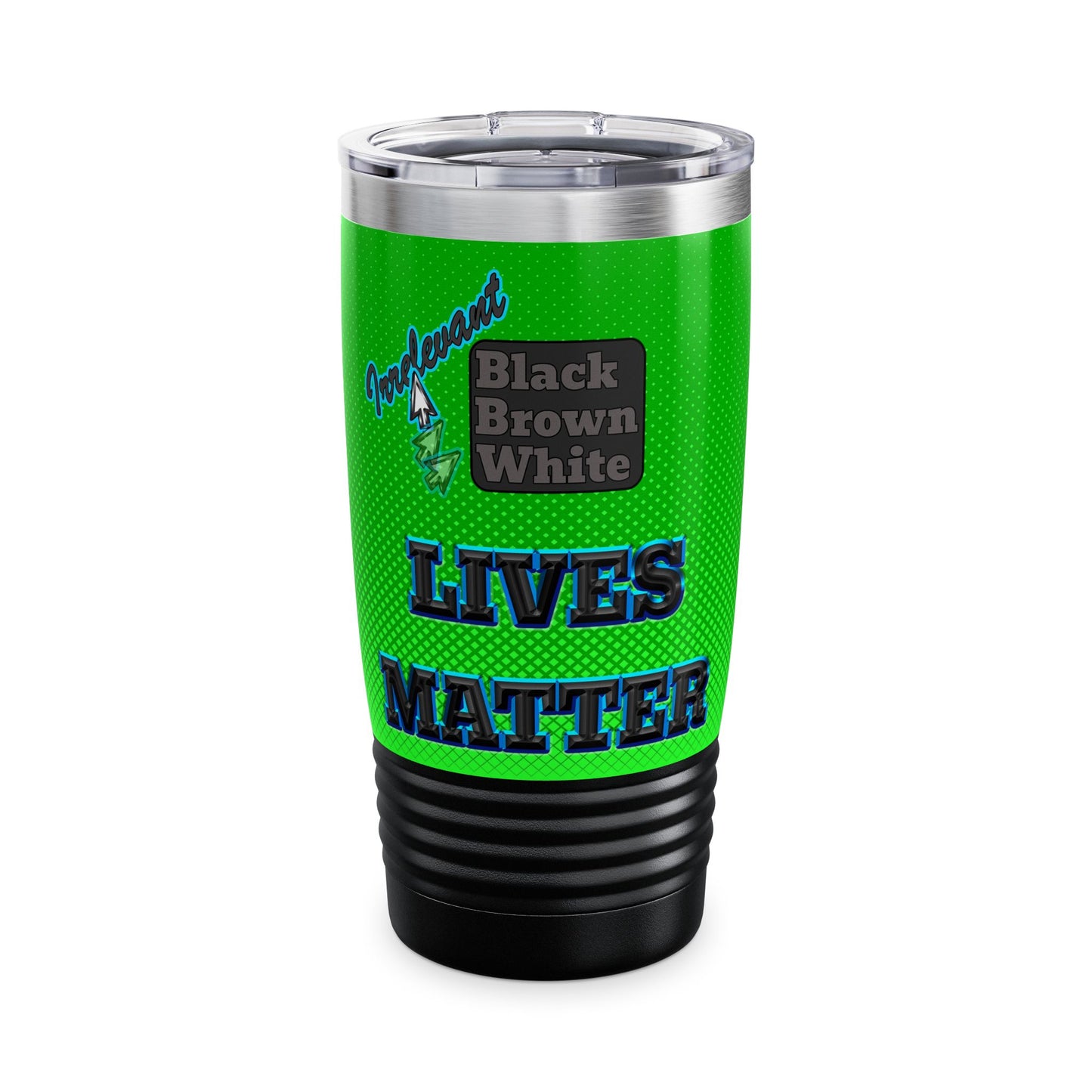 irrelevant - Ringneck Tumbler, 20oz (logo green)