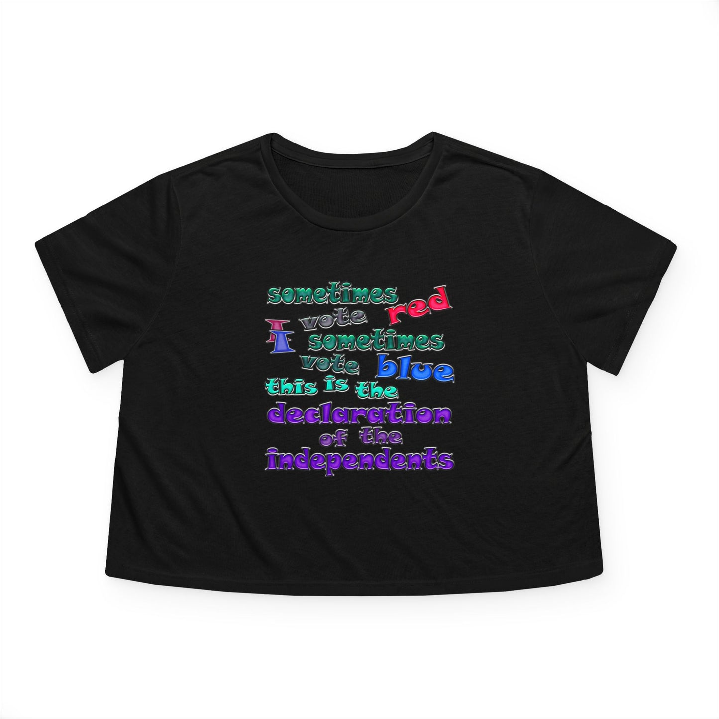 declaration of the independents - Women's Flowy Cropped Tee