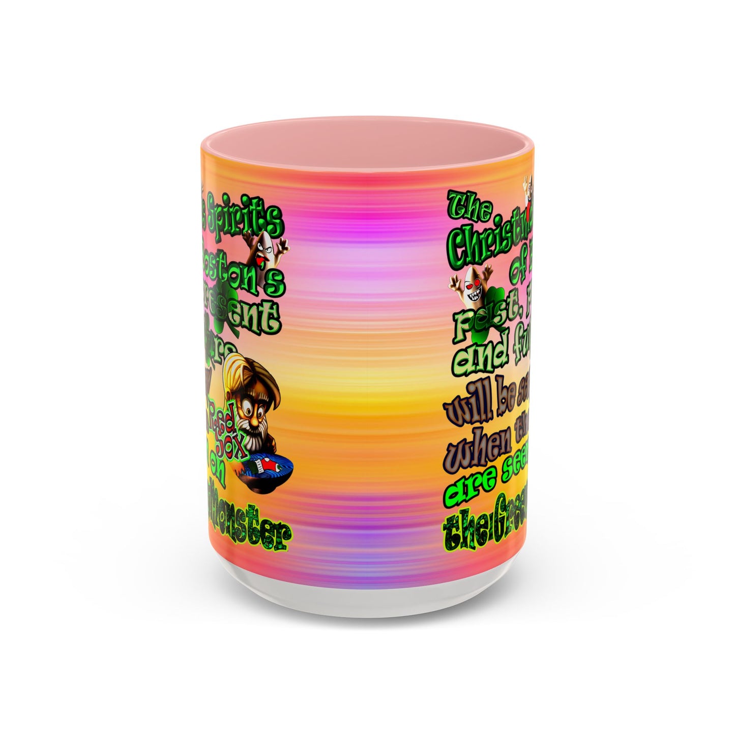 christmas spirits of boston - Accent Mug (color blur)