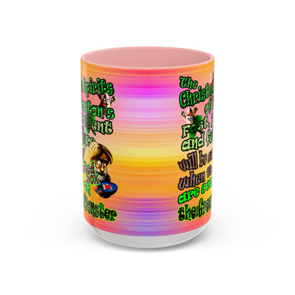 christmas spirits of boston - Accent Mug (color blur)