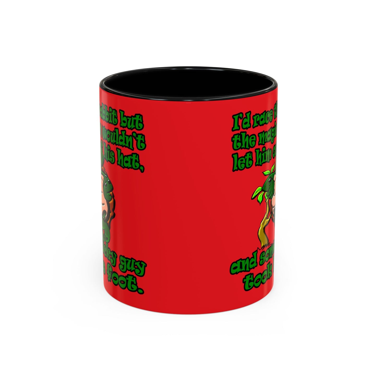 turtle race - Accent Mug (red)