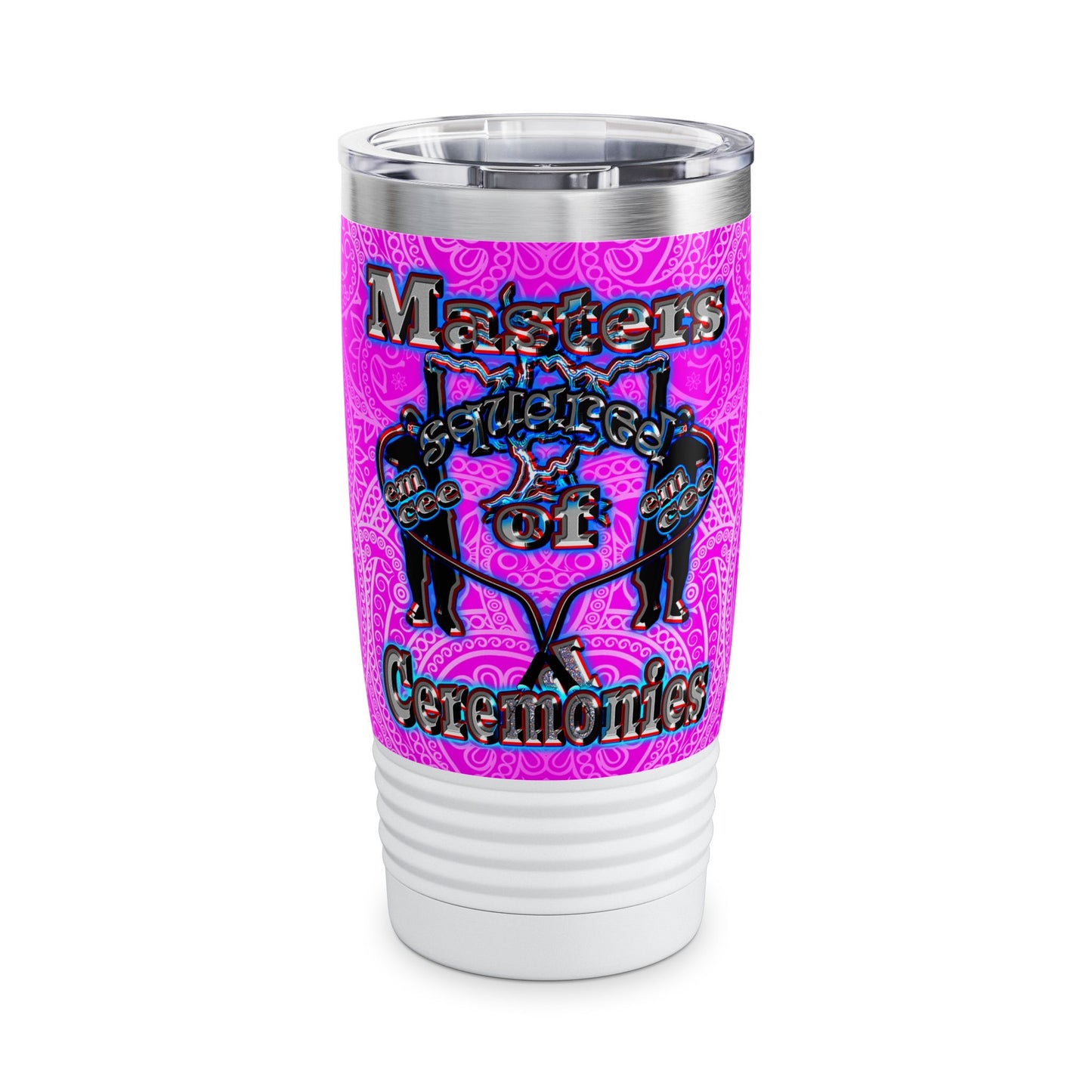 em cee squared - Ringneck Tumbler, 20oz (pink swirl)
