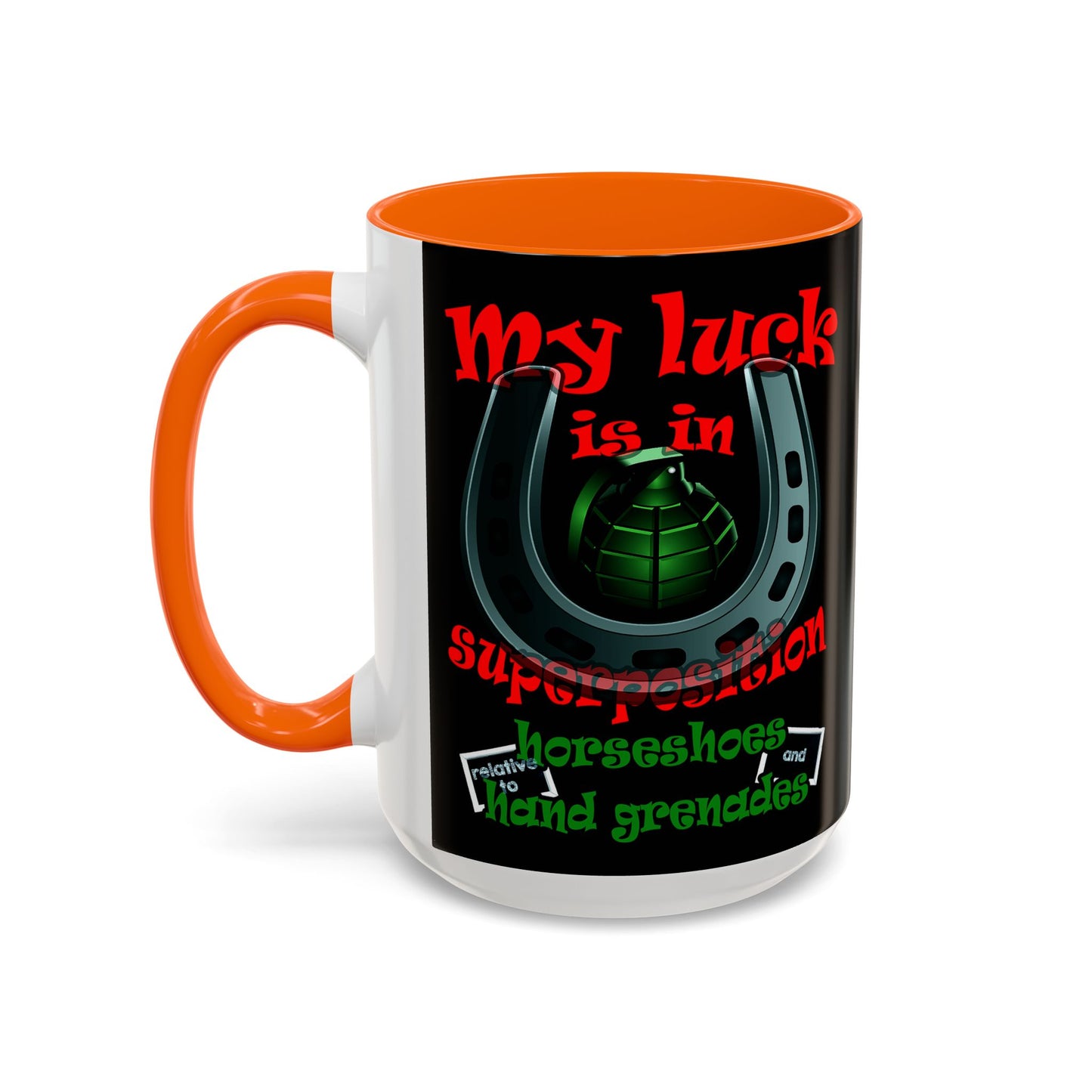 my luck - Accent Mug (black)