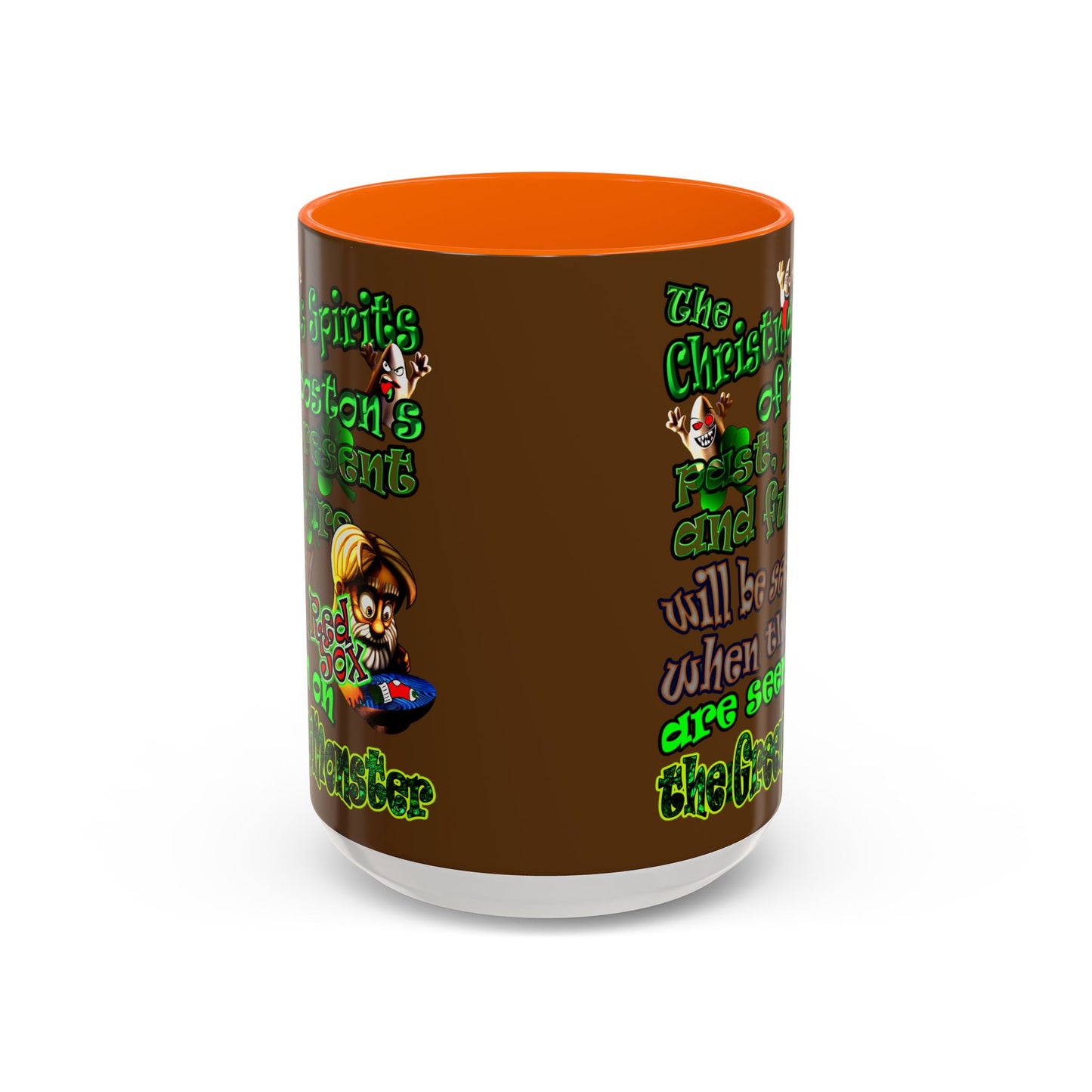 christmas spirits of boston - Accent Mug (brown)
