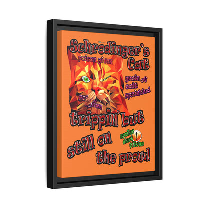 schrodinger's cat - framed canvas art (crusta)