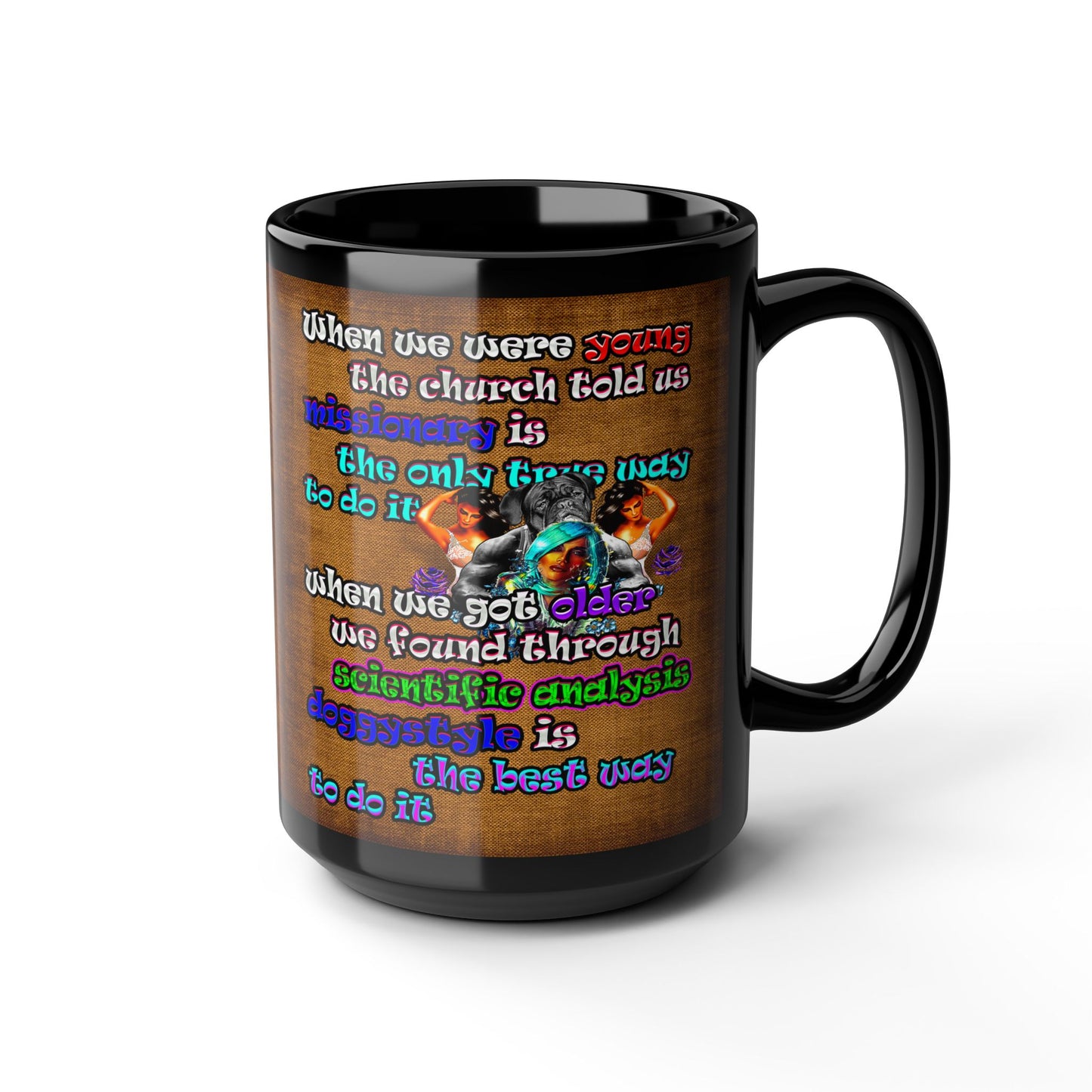 doggystyle - Black Mug (brown papyrus)