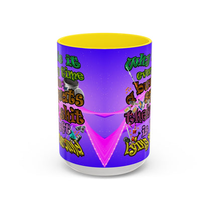 the bum's shit - Accent Mug (purple-pink wave)