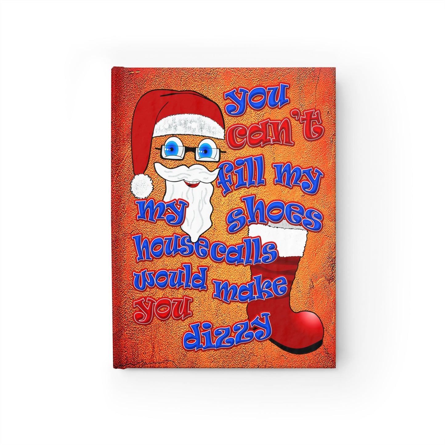 santa's shoes - journal-lined (burnt orange)