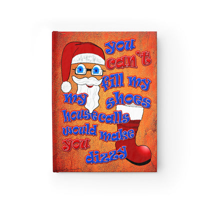 santa's shoes - journal-lined (burnt orange)