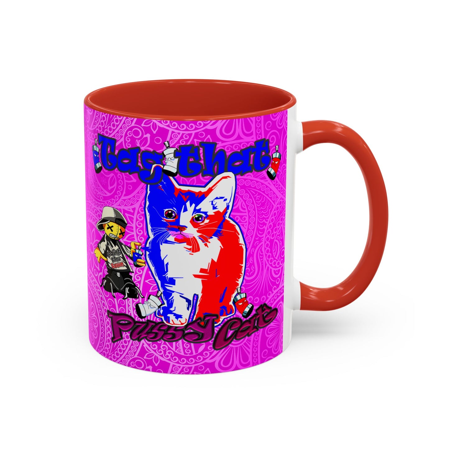 tag that - Accent Mug (pink swirl)