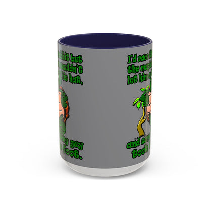 turtle race - Accent Mug (grey)