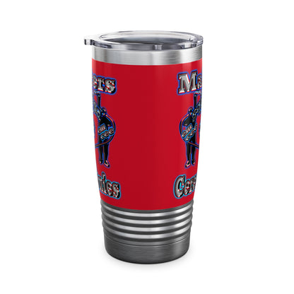em cee squared - Ringneck Tumbler, 20oz (dark red)