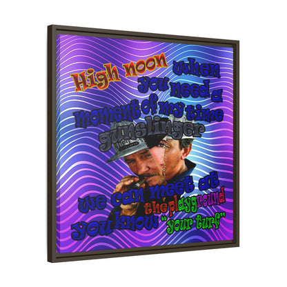 high noon - framed canvas art (purple wave)