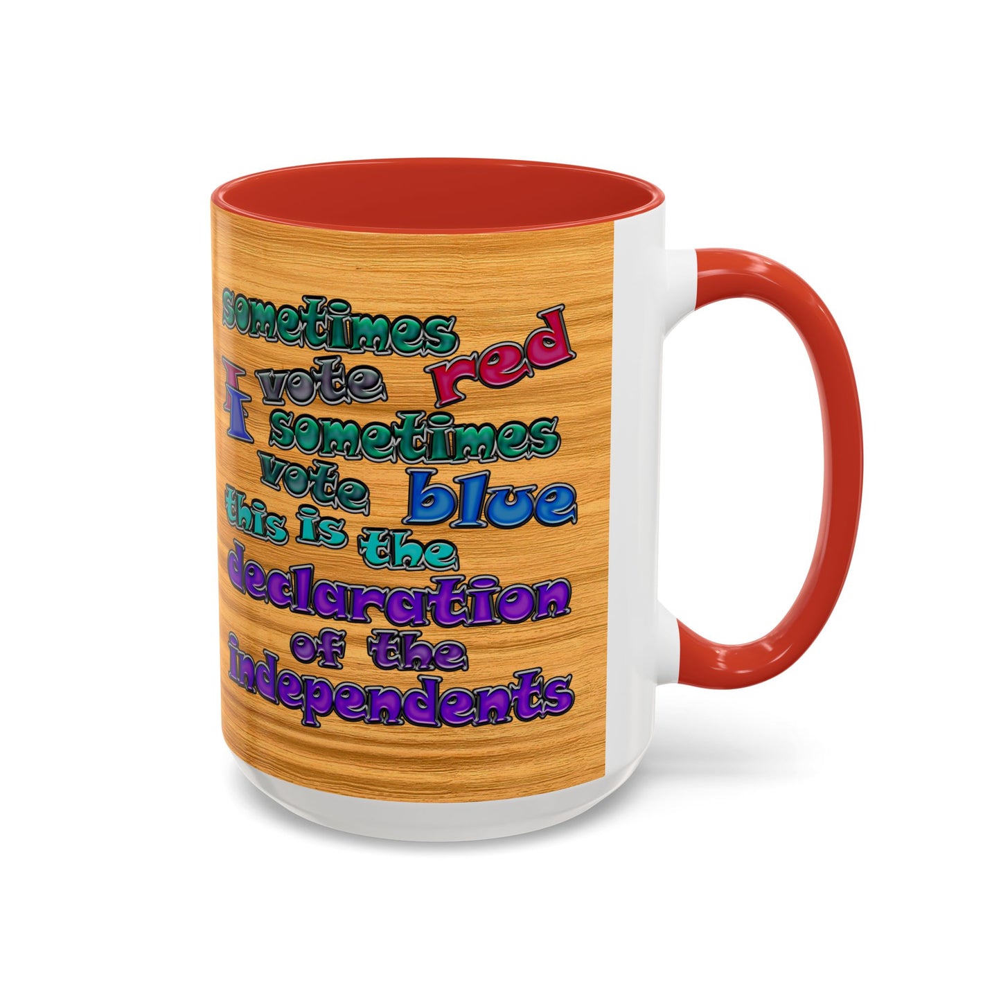 declaration of the independents - Accent Mug (butterscotch wood finish)