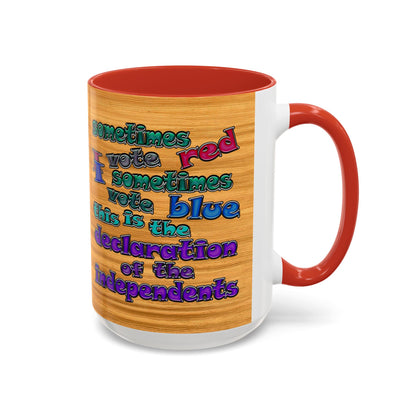 declaration of the independents - Accent Mug (butterscotch wood finish)