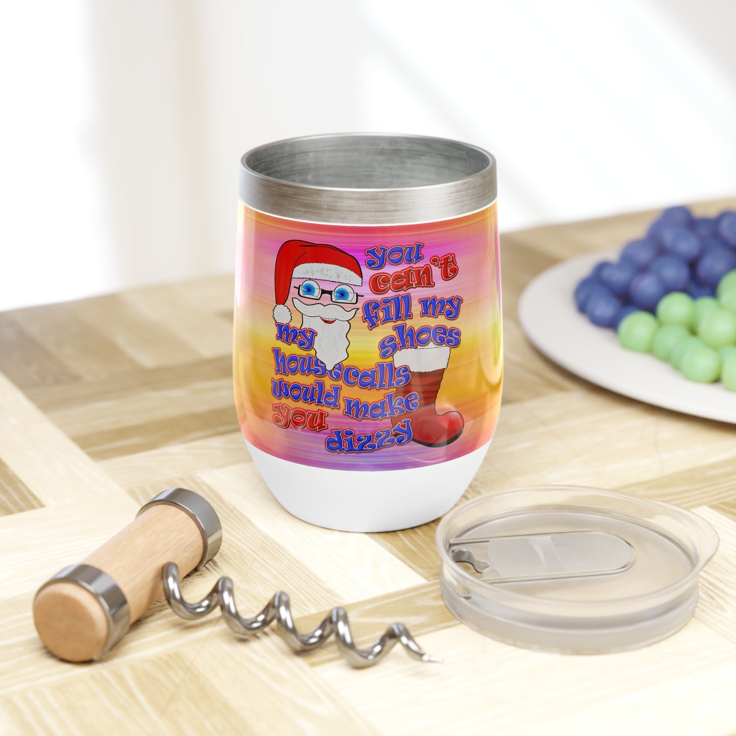 santa's shoes - Chill Wine Tumbler (color blur)