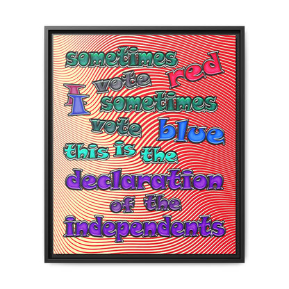 declaration of the independents - framed canvas art (yellow-orange wave)