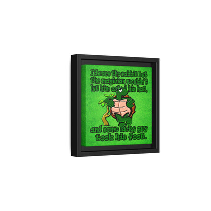 turtle race - framed canvas art (green turf)