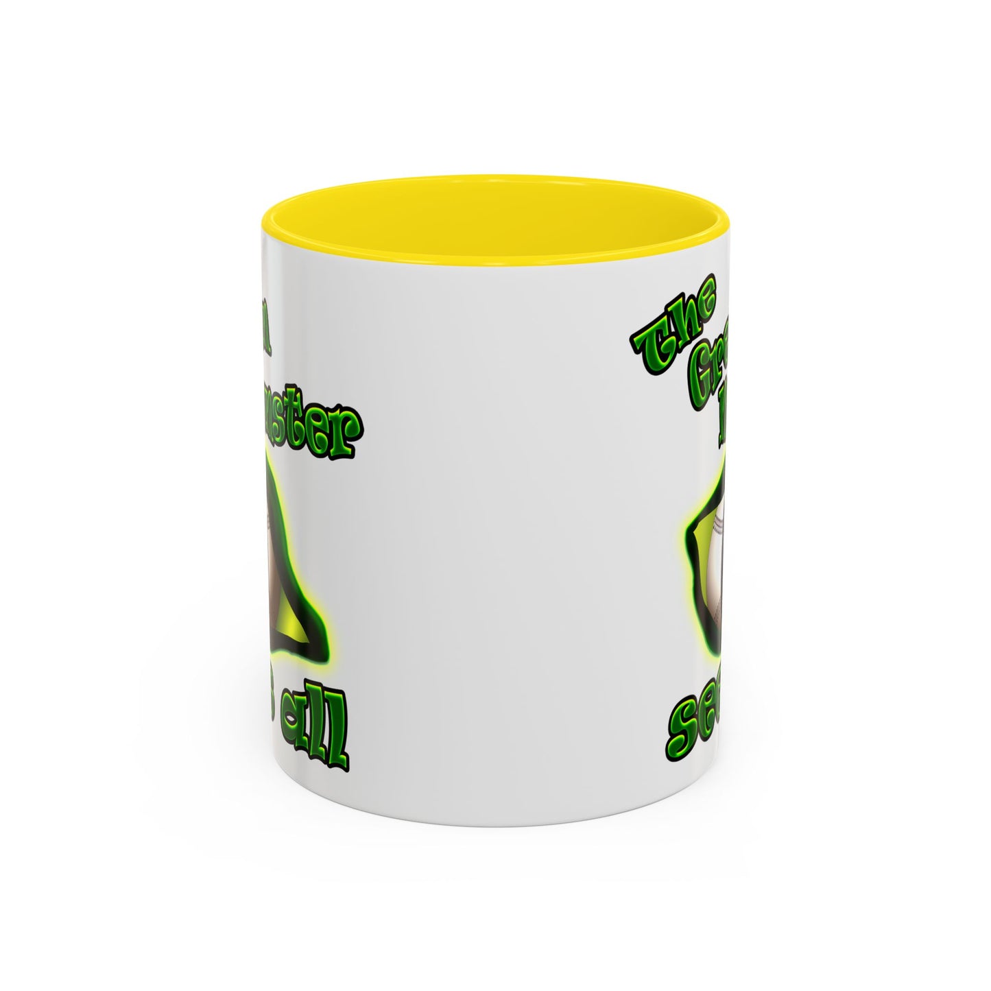 green monster - Accent Mug (white)