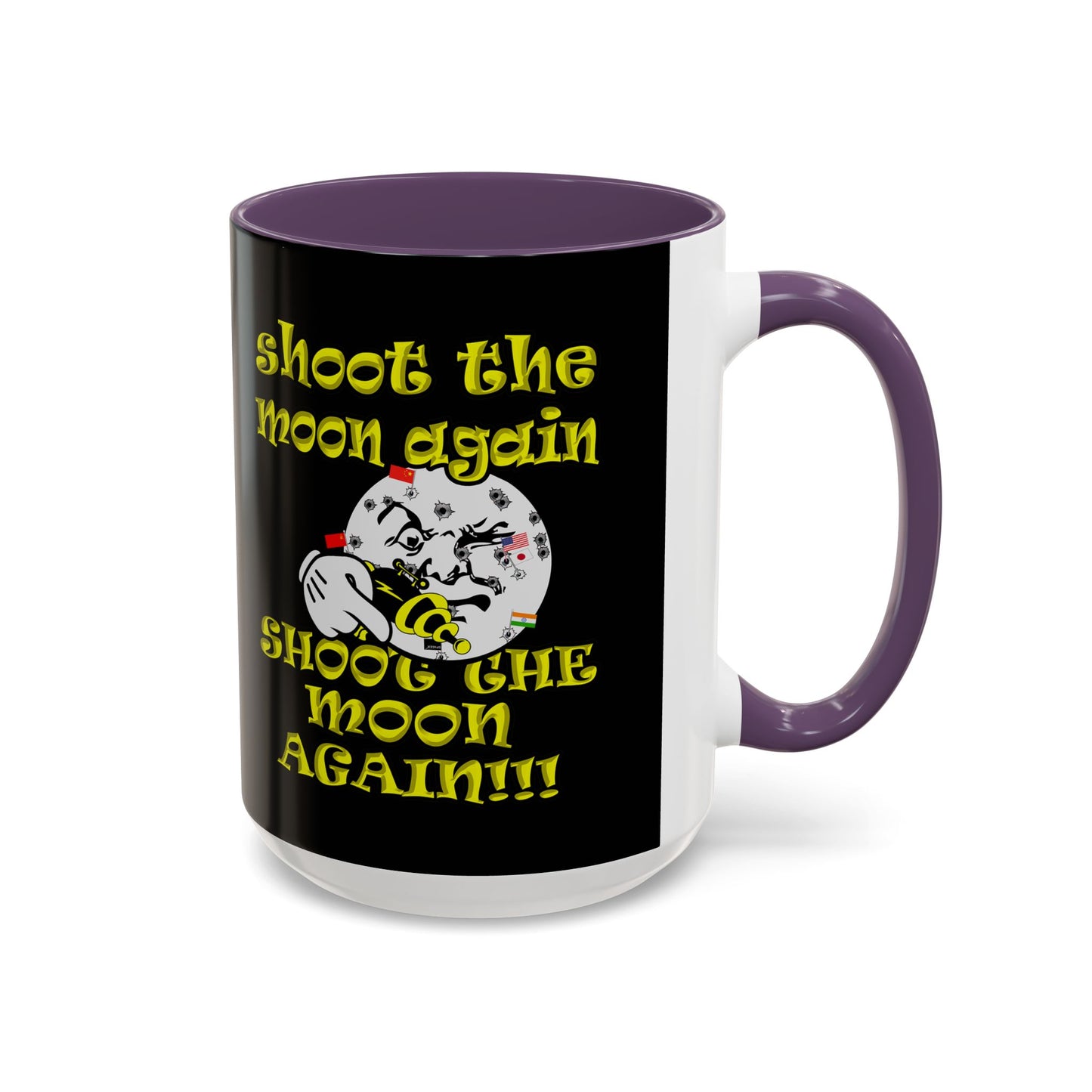 shoot the moon again - Accent Mug (black)
