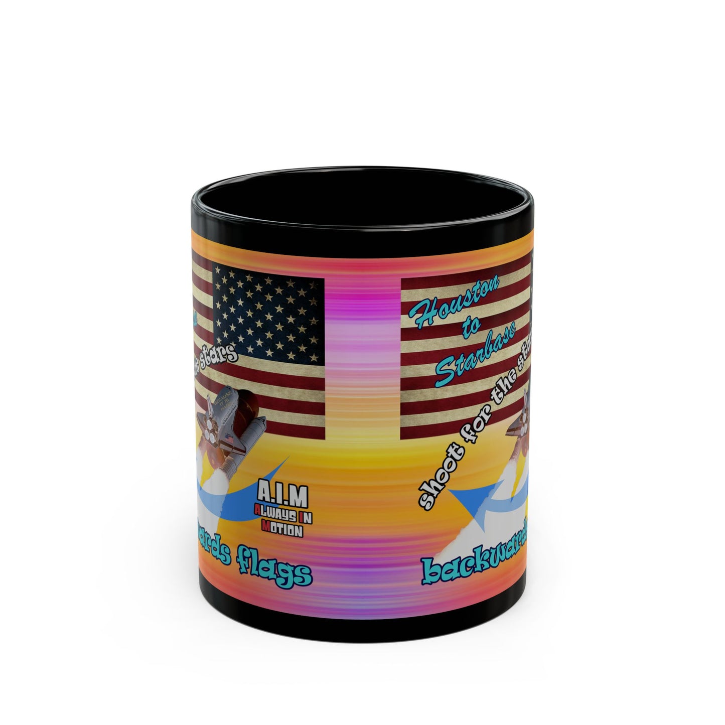 shoot for the stars - Black Mug (color blur)