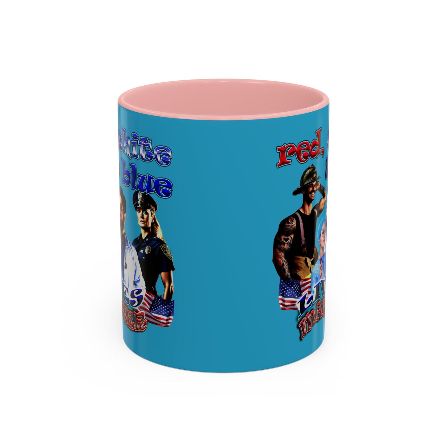 rw&b lives matter - Accent Mug (turquoise)