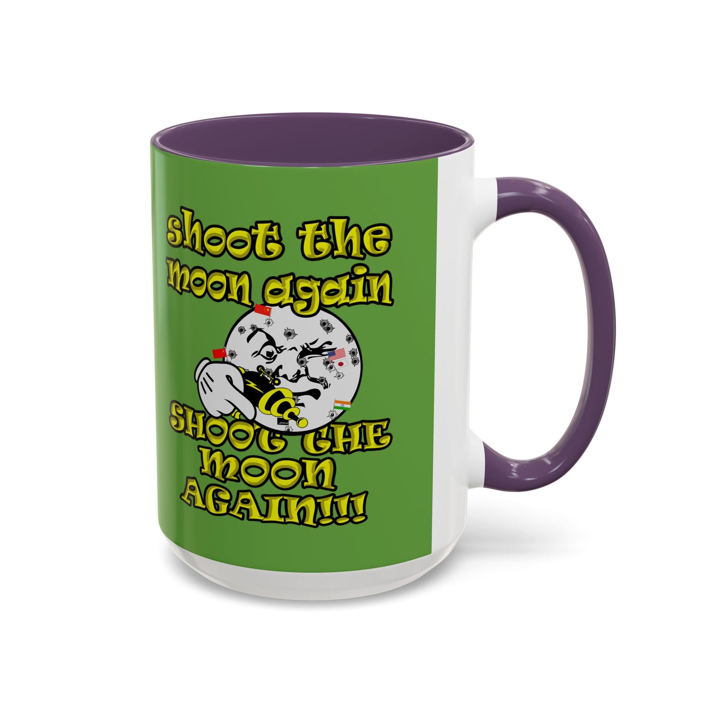shoot the moon again - Accent Mug (green)