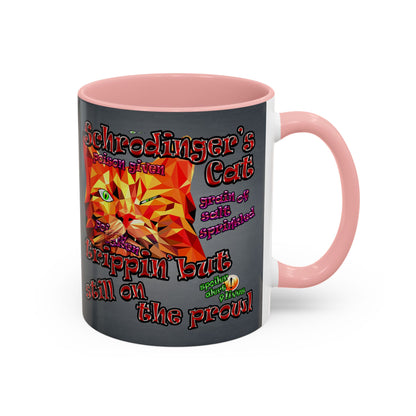 schrodinger's cat - Accent Mug (grey-light grey)