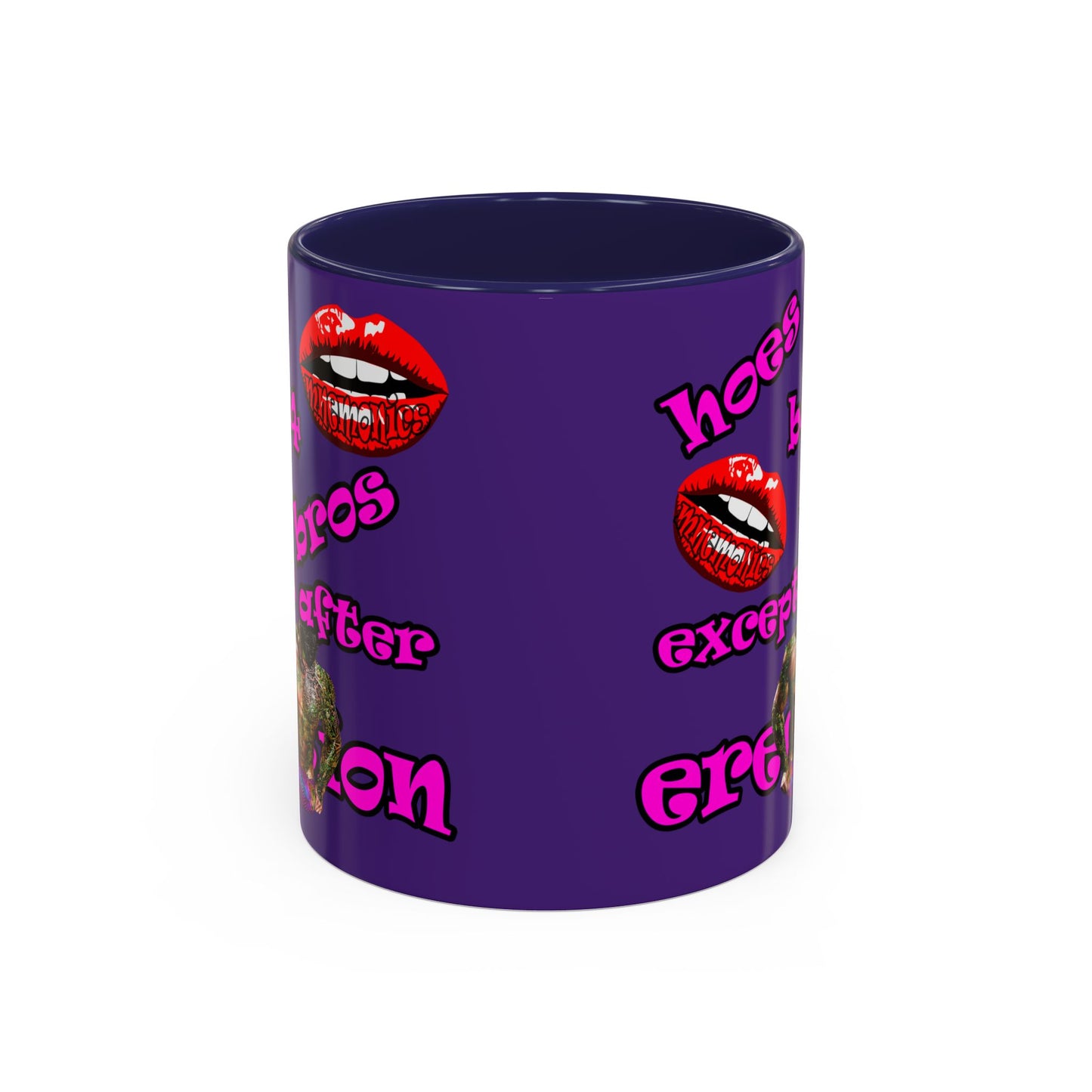 hoes b4 bros - Accent Mug (purple)