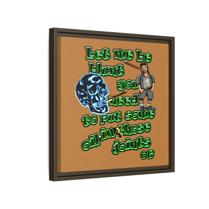 og - framed canvas art (light brown)