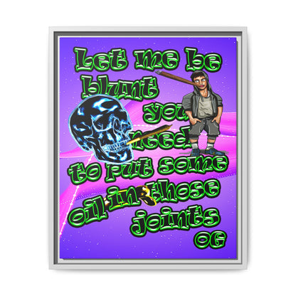 og - framed canvas art (purple-pink wave)