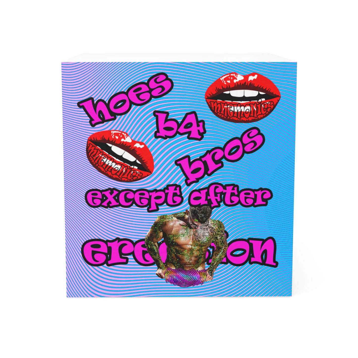 hoes b4 bros - note cube (light blue-purple wave)
