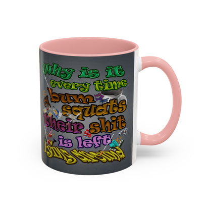 the bum's shit - Accent Mug (grey-light grey)