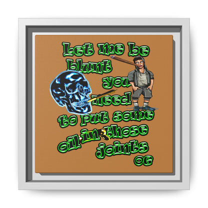 og - framed canvas art (light brown)