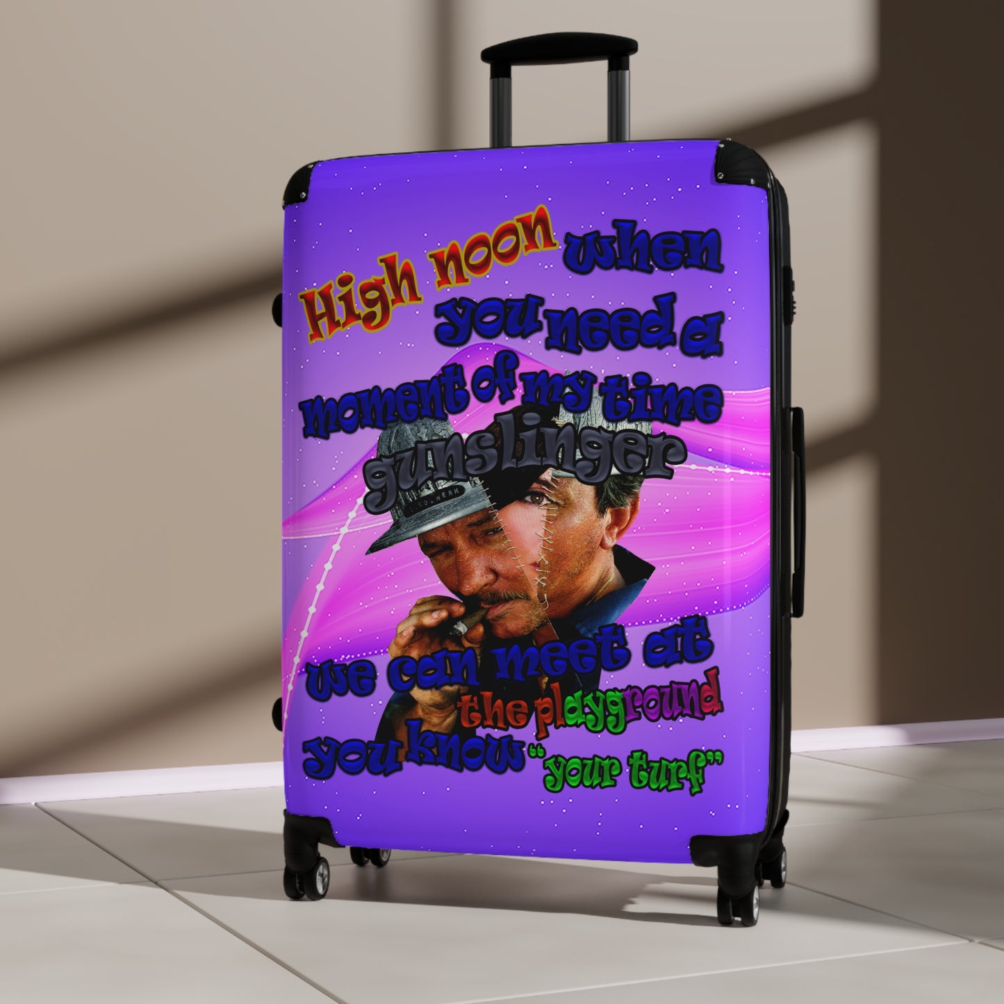high noon - Suitcase (purple-pink wave)