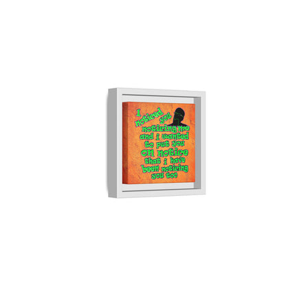 noticed you noticing - framed canvas art (burnt orange)