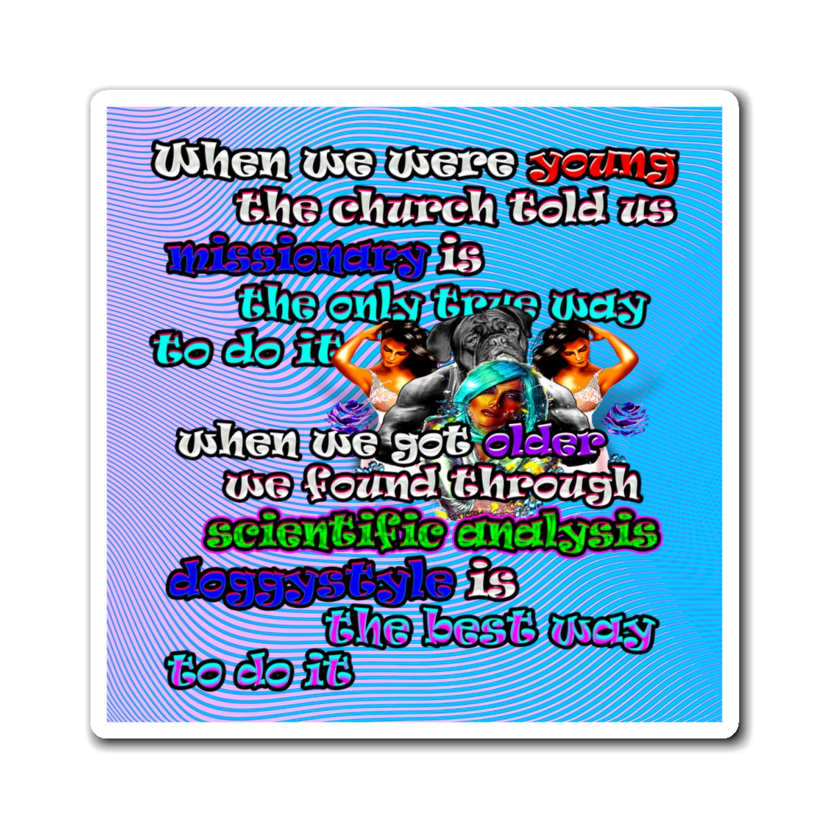 doggystyle - Magnets - (light blue-purple wave)
