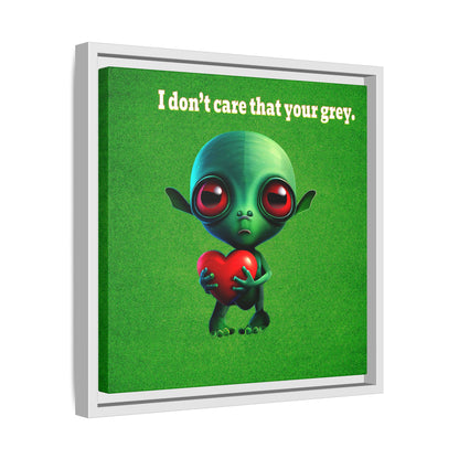 I don't care that your grey - framed canvas art (green turf)