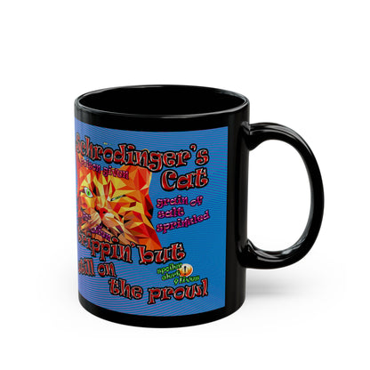 schrodinger's cat - Black Mug (light blue-purple wave)